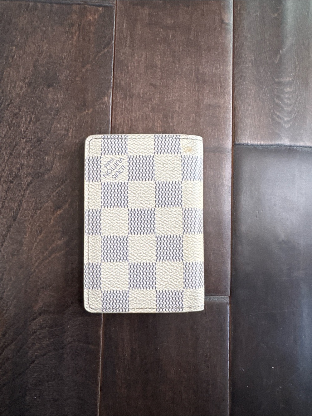 Louis Vuitton Damier Azur Passport Holder Card Wallet